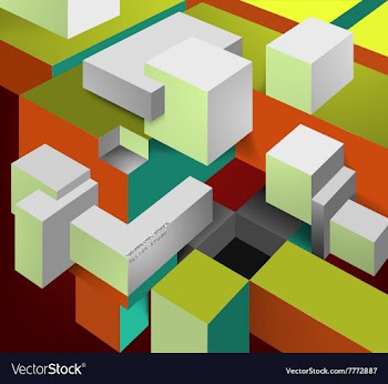 Geometrical colors shaped vector image