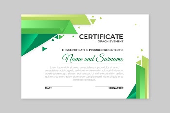 Geometrical concept for certificate Free Vector