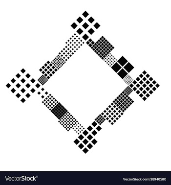 Geometrical diagonal modern square blank badge vector image