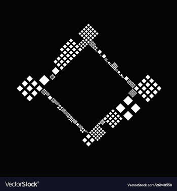 Geometrical diagonal square badge decoration vector image