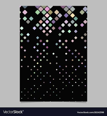 Geometrical diagonal square mosaic pattern flyer vector image