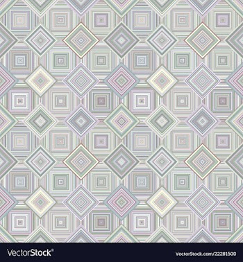 Geometrical diagonal square mosaic tile pattern vector image