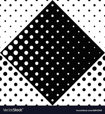 Geometrical dot pattern background - monochrome vector image