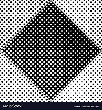 Geometrical dot pattern background - monochrome vector image