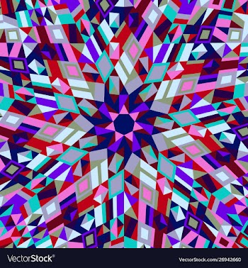 Geometrical dynamic abstract circular tiled vector image