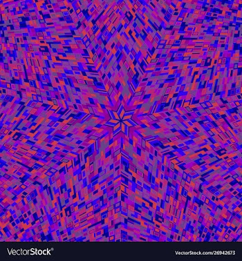 Geometrical dynamic circular burst mosaic pattern vector image
