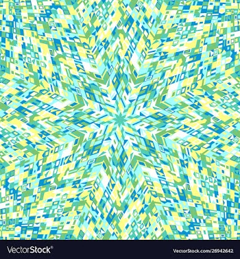 Geometrical dynamic circular tile pattern mosaic vector image