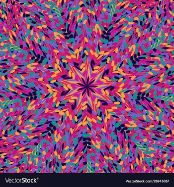 Geometrical dynamic colorful circular tile mosaic vector image
