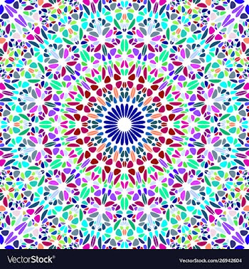 Geometrical dynamic colorful oriental gravel vector image