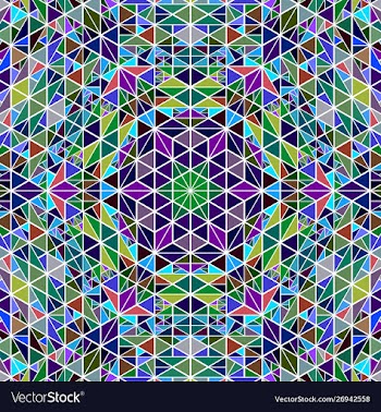 Geometrical dynamic colorful round tiled pattern vector image