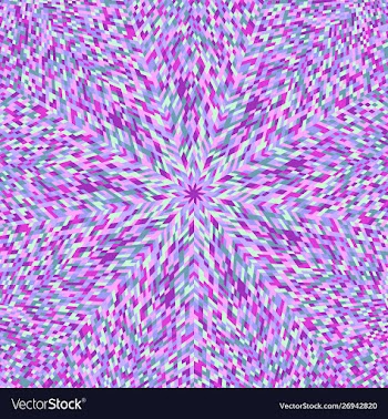 Geometrical dynamic hypnotic round pattern mosaic vector image