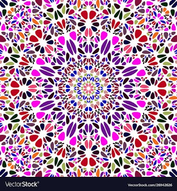 Geometrical dynamic stone mosaic pattern mandala vector image