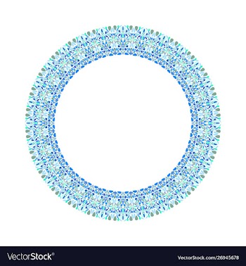 Geometrical floral frame - circular element vector image