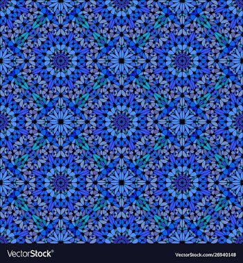 Geometrical floral kaleidoscope ornament pattern vector image
