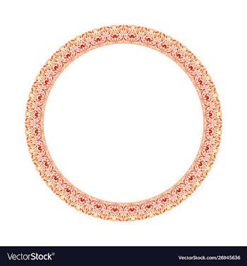 Geometrical floral wreath - abstract element vector image