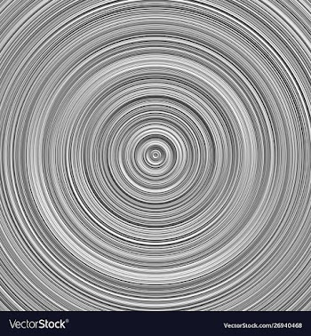 Geometrical gradient monochrome concentric circle vector image