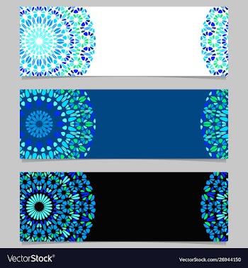 Geometrical horizontal abstract gemstone mandala vector image
