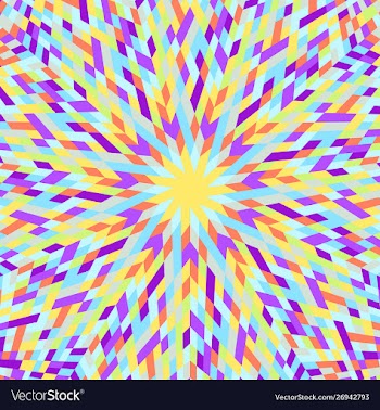 Geometrical hypnotic circular burst pattern vector image