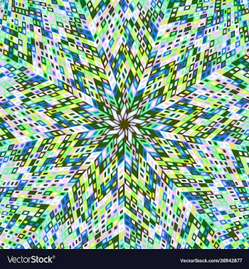 Geometrical hypnotic circular pattern mosaic vector image