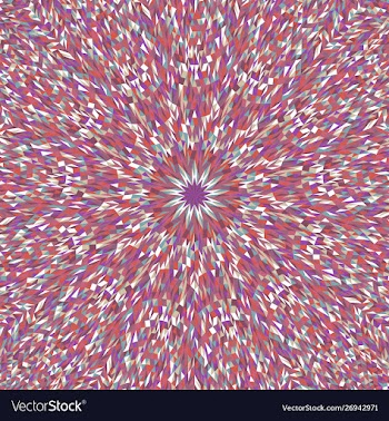 Geometrical hypnotic circular tiled triangle vector image