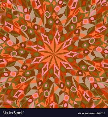 Geometrical hypnotic colorful tiled pattern vector image