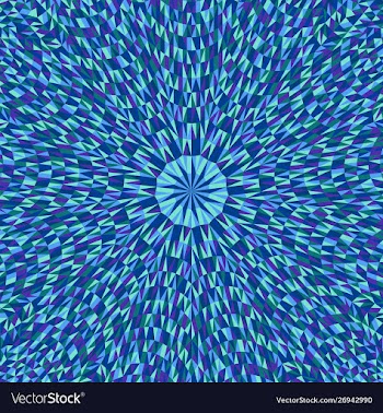 Geometrical hypnotic dynamic radial mosaic vector image