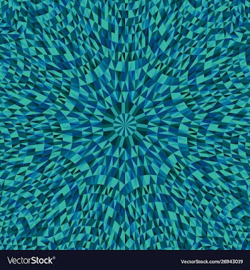 Geometrical hypnotic dynamic round mosaic pattern vector image