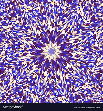 Geometrical hypnotic radial tiled pattern mosaic vector image