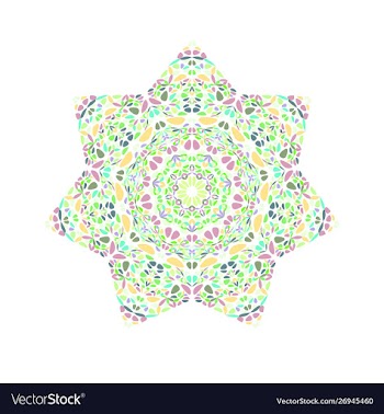 Geometrical isolated abstract colorful flower vector image