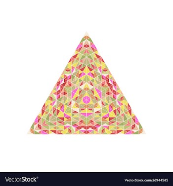 Geometrical isolated abstract colorful mosaic vector image