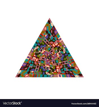 Geometrical isolated abstract colorful tiled vector image