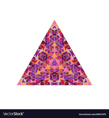Geometrical isolated abstract colorful triangular vector image