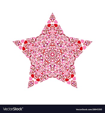 Geometrical isolated abstract floral ornament vector image