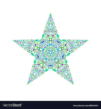 Geometrical isolated abstract floral ornament vector image
