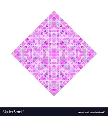 Geometrical isolated abstract tiled mosaic square vector image