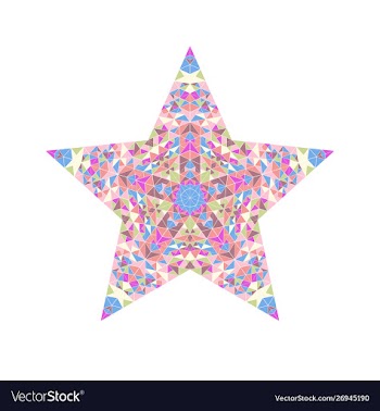 Geometrical isolated abstract triangle star logo vector image