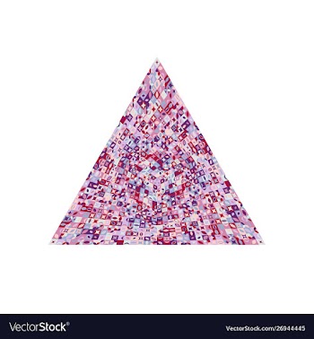 Geometrical isolated colorful abstract mosaic vector image