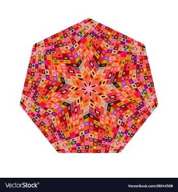 Geometrical isolated colorful abstract mosaic vector image