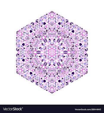 Geometrical isolated colorful floral mosaic vector image