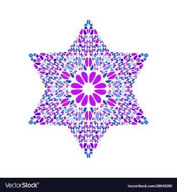 Geometrical isolated colorful floral mosaic vector image
