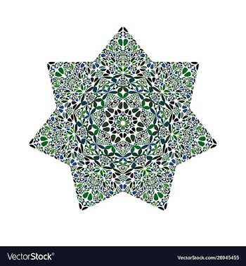 Geometrical isolated colorful floral ornament vector image