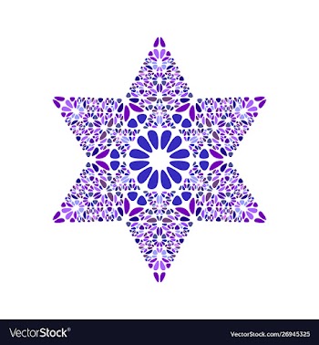Geometrical isolated colorful flower ornament vector image