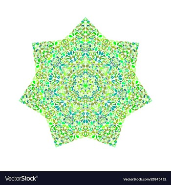 Geometrical isolated colorful flower ornament vector image