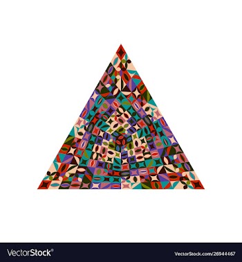 Geometrical isolated colorful mosaic triangle vector image