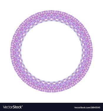 Geometrical isolated colorful tiled mosaic circle vector image