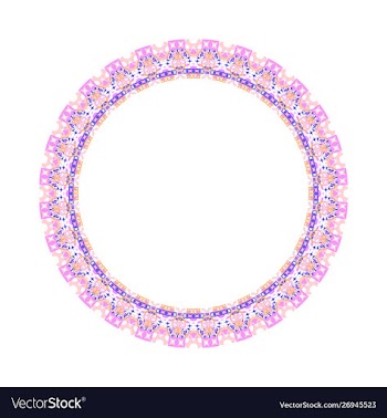 Geometrical isolated colorful tiled mosaic round vector image