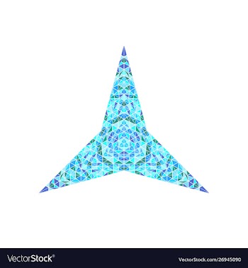 Geometrical isolated colorful tiled mosaic star vector image