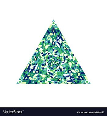 Geometrical isolated colorful tiled mosaic vector image