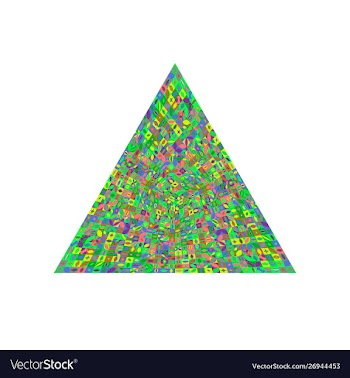 Geometrical isolated colorful tiled mosaic vector image