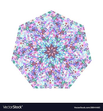 Geometrical isolated colorful tiled mosaic vector image